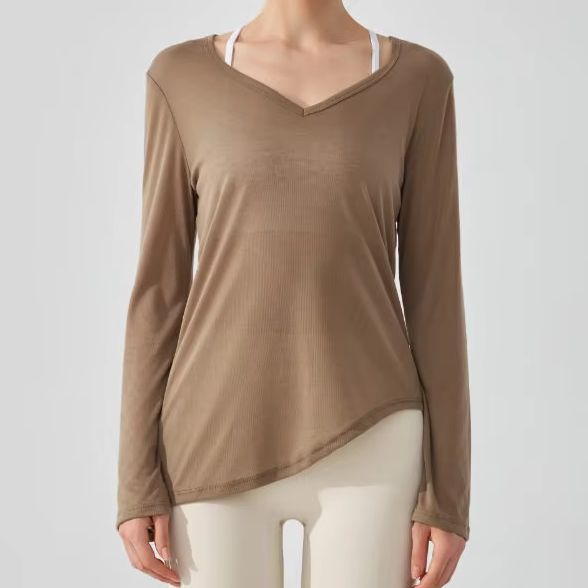 Camisola desportiva de manga c - Pilate Yoga Workout avaliação e preço